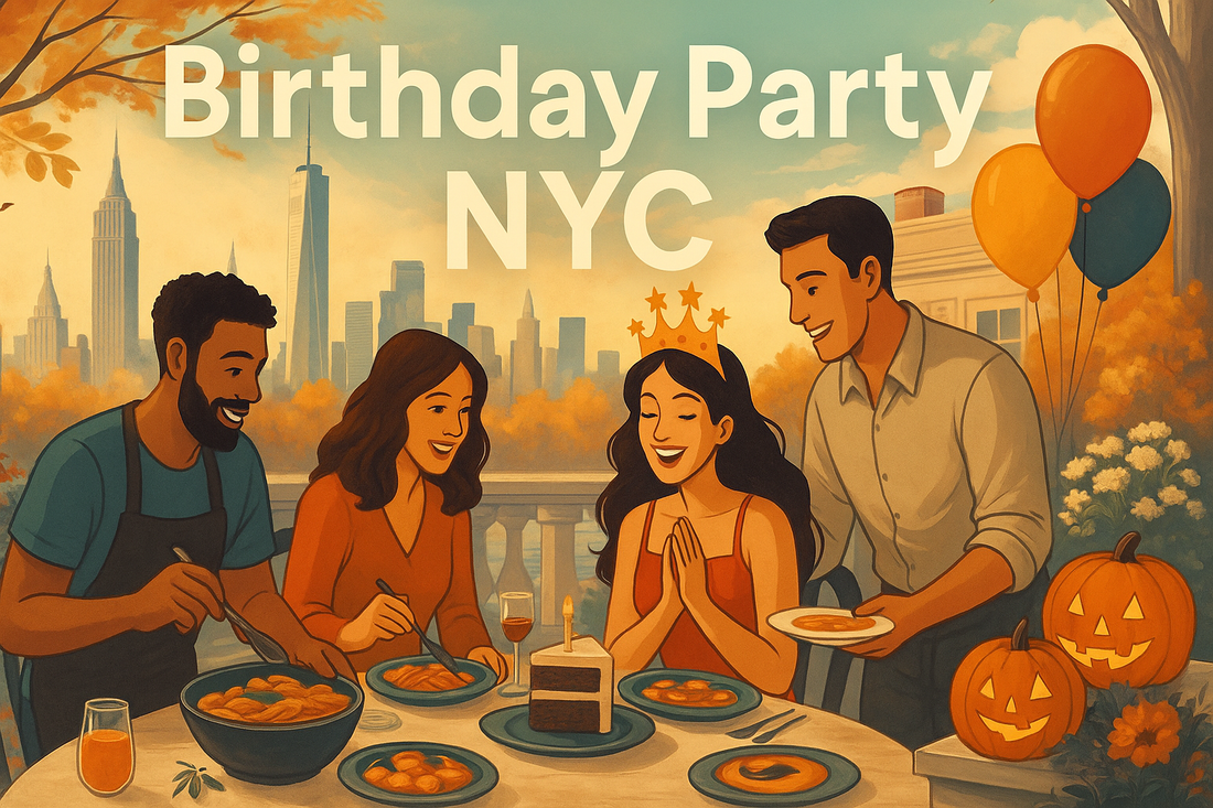 Illustrated blog banner for Birthday Party NYC